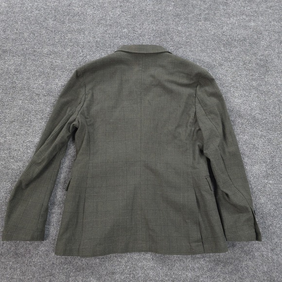 UNTUCKit Blazer Mens 38R Green Plaid Rothberg Stretch Cotton Sport Coat Jacket - Picture 10 of 16